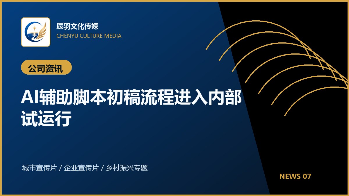 AI辅助脚本初稿流程进入内部试运行