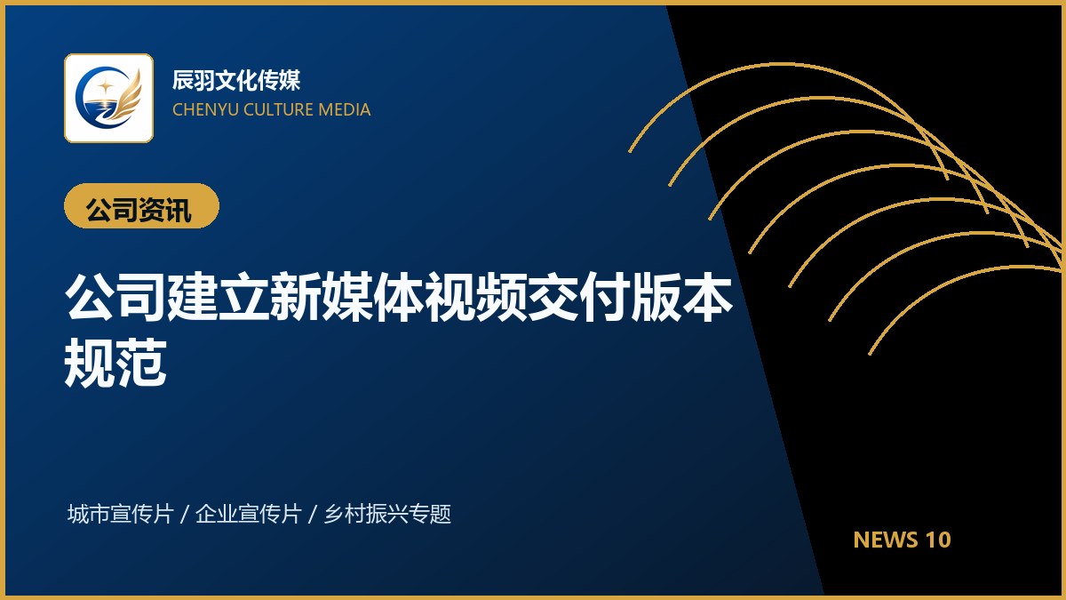 公司建立新媒体视频交付版本规范